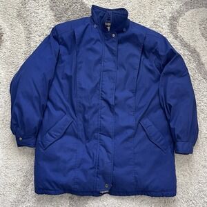 Bromley Sport Jacket Womens Large Blue Real Down Fill Puffer Coat
